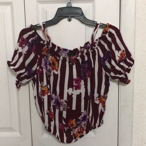 Off the shoulder floral top